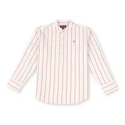 Gini & Jony Kids White Striped Full Sleeves T-Shirt-picture-26