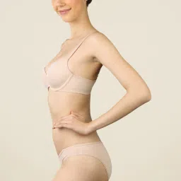 Triumph Beige Solid Seamless Bra image 3