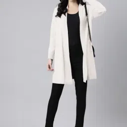 SHOWOFFFF Cream Solid Shrug image 4