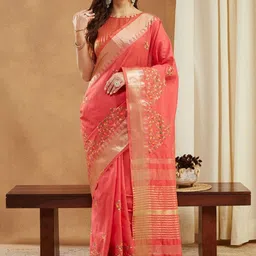 RAJGRANTH Embroidered Zari Saree-image-0