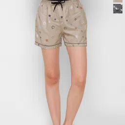 FashionRack Women Pack Of 2 Printed Lounge Shorts image 1