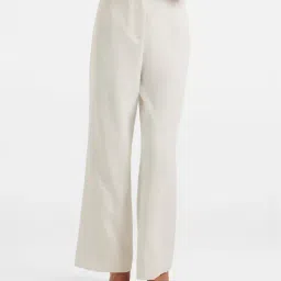 Forever New White Polyester Regular Fit Pants-image-7
