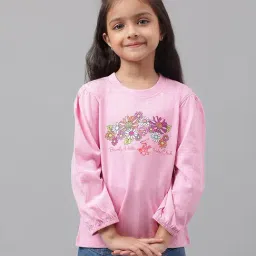 Beverly Hills Polo Club Kids Pink Floral Print Full Sleeves Top-picture-32