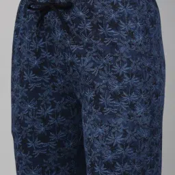 Kryptic Blue & Black Cotton Relaxed Fit Printed Lounge Pants - Pack of 2 image 3