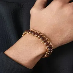 RUHI COLLECTION Unisex Gold-Plated Charm Bracelet-picture-48