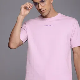 Allen Solly Solid Pure Cotton Casual T-shirt-picture-15