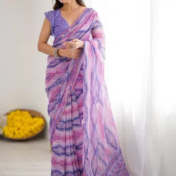 Twika Printed Sequinned Saree image 4