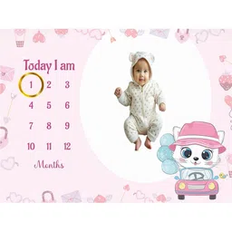 Hoolloomooloo Pink & Pink Cartoon Characters 210 GSM Core image 3