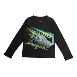 Disney by Wear Your Mind Boys Black Printed Round Neck T-shirt-picture-48
