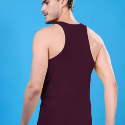 Friskers Pack Of 2 Pure Cotton Gym Vests 270525CA-05-16 image 3