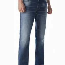 Jack & Jones Men Clark Regular Fit Mid-Rise Heavy Fade Stretchable Denim Jeans image 2