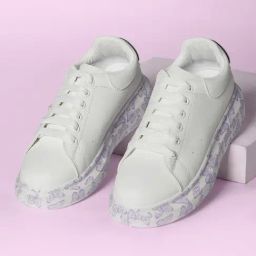 Forever Glam by Pantaloons Women's Off White Sneakers-picture-4