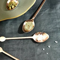 Jaypore Copper Stainless Steel Cutlery - Set of 4 image 2