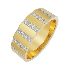 EMORI Yellow Gold Sleek Enzo Lab Grown Diamond Ring for Men-picture-35
