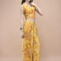 Shree Tie & Dye Print Top With Trousers Co-Ords image 2