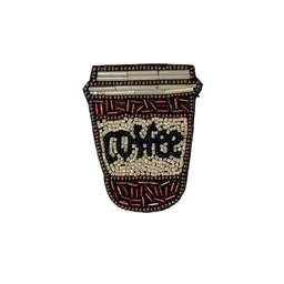 quirkify Handcrafted Beautiful Coffee Brooch | Coffee Handmade Brooch image 1