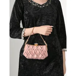 Lavie Signature Pink Womens Scarnton Handle Frame Clutch (M) image 1