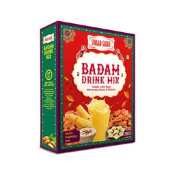 7 bazaari SWAAD SAFAR Badam Drink mix Thandai Powder with Almonds, Pistachios, Cashews, Saffron & Rose Petals | No Artificial Flavors | Traditional Badam Milk Mix (Pack of 1) 200g image 1