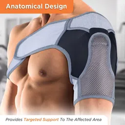 Vissco Shoulder Support, Shoulder Immobilizer With Adjustable Stretchable Strap, Better Immobilization, Pain Reliever For Rotator cuff injury, Post paralysis - XXL (Grey) image 2
