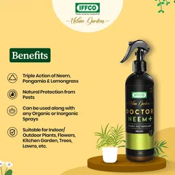 IFFCO Urban Gardens - Plant Food + Mealy Bug Spray Combo- 1.5 Litre - Green Diet, Flora Diet, Dr Neem - Organic Fertilizer for Plants & Flower Growth and Gives Complete Fungal Protection - Ready Spray image 4