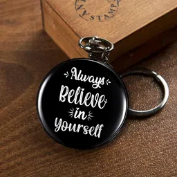 gt gala time Classic Black Gandhi Style Pocket Watch Message Engraved Unique Memorable Gift for Men Women on Birthday, Annversary & Their Special Occassion image 3