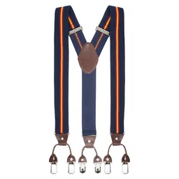peluche Striped Reflex 3 Clips Suspender for Men (3.5cm width) image 4