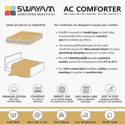 Swayam Pure Cotton Double Bed Ac Comforter-Brown image 5