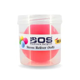BOS MEDICARE SURGICAL Exerciser Stress Ball/Gel Ball for Exercsier Stress Relief Gel Ball for Wrist Musles Wrist Support Exerciser Ball (Red) image 1