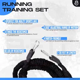 B Fit Resistance Bungee Band, Running Training Bungee Workout Band, Speed Strength, Basketball and Football Equipment for Improving Strength, Power and Agility AB3003 image 4