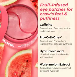 the plant fix plix PLIX - THE PLANT FIX Watermelon Hydrogel Under Eye Patches for Dark Circles & Puffiness Reduction | Caffeine & Hyaluronic Acid | Eye Patches | Instantly Hydrates & Cools | 60 Patches image 3