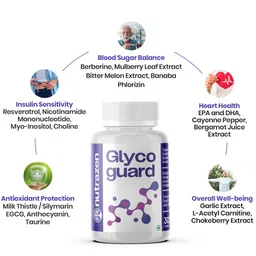 Nutrazen Glycoguard (Pack of 3-90 Tablets) - 45 Days Dosage | Metabolic Wellness Supplement with 20 Plant-Based Ingredients | Supports Balanced Glucose Metabolism & Energy image 4