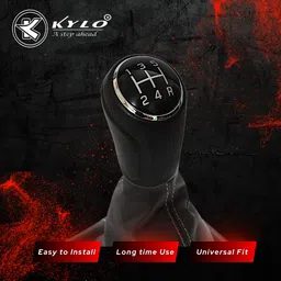 KYLO Gear Shift Knobs for Cars| Shifter Knob for Shifting and Changing Gears| Compatible for Baleno/Brezza/Ciaz/S-Cross (Black), Rubber image 5