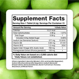 the plant fix plix PLIX - THE PLANT FIX Happy Tummy Pre+Probiotic 15 Effervescent Tablets For Good Gut,Digestion,Metabolism With 20 Billion Cfus,Vital Probiotic Strains,Pack Of 2 (Green Apple),2 Count,15 Capsules image 3