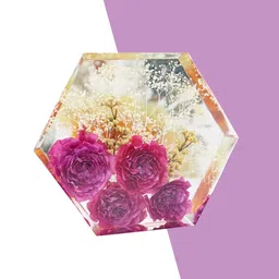 R H Lifestyle Creative Deep Casting Resin Art Kit Mold Decorative DIY Flower Preservative Silicone Deep Casting Resin Mould Epoxy UV Resin Art Mould. Hexagone Shape 8 inch image 2