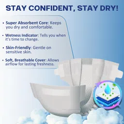 PH TIDY Tape Style Super Absorbent | Unisex | Waist Size (51-69 Inches) Adult Diaper - XL (90 Pieces) image 2