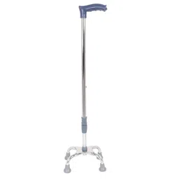able rehabilitation products Able Walking Stick for Old People, Aluminium Quadripod Walking Stick for Ultimate Support - Hand Walking Stick image 1