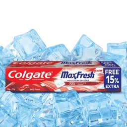 Colgate MaxFresh Toothpaste, Red Gel Tooth Paste with Menthol for Super Fresh Breath, 70g (Spicy Fresh) image 1