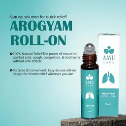 AAYU CARE - Arogyam Roll-On – Natural Relief for Cold & Cough, Congestion, and Toothache image 2