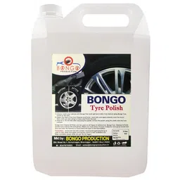 Bongo Tyre Polish for Car and Bike (5L) Gel | Gives Lustrous Dark | Long Lasting | Super Black Shine - Non-Greasy | Super Hydrophobic (TRANSPERENT) image 1