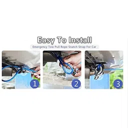 Generic 5Tons 4M Car Vehicle Boat Steel Wire Tow Rope Towing Pull Strap Rope with Hook Heavy Duty Car Tow Cable, Standard image 3