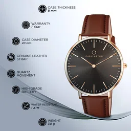 carlington Iconic Analog Watches for Women with Premium Leather Strap - CT 2044 image 5