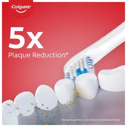 Colgate Proclinical 500R Whitening Rechargeable Sonic Toothbrush, Electric Toothbrush with Soft & Spiral Bristles, Dual-Brushing Mode (With Replaceable Brush Head, Charger, and Travel Case Included) image 2