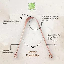 Enable Nature Regular Pure Copper Tongue Cleaner for Adults| Improved Oral Hygiene and for Fresh Breath & Bacteria Removal | 100% Pure Copper Scraper for Superior Oral Hygiene and Fresher Breath | Pack of 1 image 3