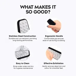 Gleva Foot Scrubber for Dead Skin Removal, Professional Callus Remover, Foot Care Products & Cleaner for Smooth Feet, Effective Hard Skin Eliminator, Essentials Pedicure Foot Tools for Men & Women image 4