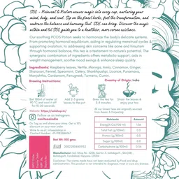 PCOS Tea For Women | Shatavari, Nettle, Raspberry leaf, Spearmint, Punarnava, Manjishtha | Helps With Period, Weight & Hormone Balance | 100 Grams Loose Leaf | By SOL - Reinvent & Restore image 2
