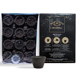 Aviraj (72 Cups) Natural Loban Dhoop Cup for Pooja I Hawan Guggul Cup Added Sambrani & Natural Herbs Incense Dhup Cups Puja 6 Trays image 3