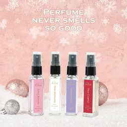la pink Luxury French Pure Perfume Gift Set for Women 32ml | Long Lasting & Travel Friendly (8ml x 4) Perfume Set for Every Occasion image 2