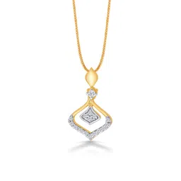 p. n. gadgil jewellers P. N. Gadgil JewellersP.N.Gagdil Jewellers 14 Karat Yellow Gold & Diamond Certified Gold Casual Pendant For Women DIDP0015 IJ/SI image 1