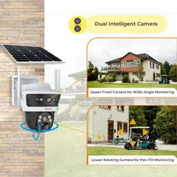 Trueview 3+3Mp 4G Mini Pt Solar Powered Linkage Security Camera, 1296p Advanced CCTV Surveillance Solution, Outdoor Camera, Water Proof, 2 Way Talk image 4
