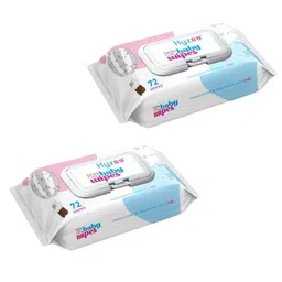 shrushty world Baby Wipes - 72 Pulls Each Par Pack | Soft & Gentle | Alcohol-Free | Hypoallergenic | For Sensitive Skin | Baby Care Essentials | Pack of 1 image 1